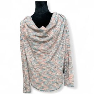 Free People Multicolor Cowl Neck Sweater
